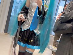KFC_Cute_girl_COS_Hatsune_Miku Nurse's Night Shift-Tight Walls Cracked by Hard Riding Passion